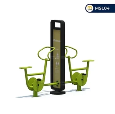 Thiết bị tập đạp xe đôi có biển thông tin